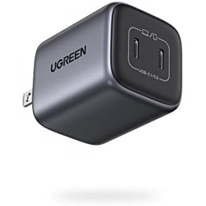 UGREEN 45W USB C Charger, Nexode GaN Dual Foldable PPS Charger Block Support