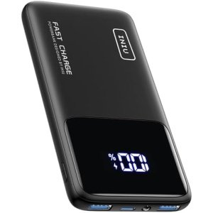 INIU Portable Charger, Slimmest Fast Charging 10000mAh USB C in/Out Power Bank