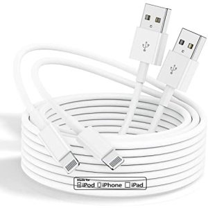 QZIIW Apple MFI Certified iPhone Charger Cable 6 Ft, 2Pack Extra Long USB