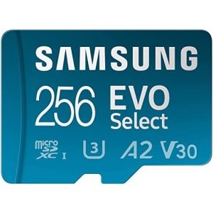 SAMSUNG EVO Select Micro SD-Memory-Card + Adapter, 256GB microSDXC 130MB/s