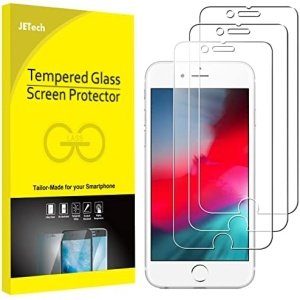 JETech 3-Pack Screen Protector for iPhone SE 3/2 (2022/2020 Edition), iPhone 8