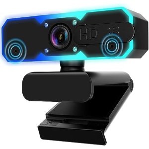 NBPOWER 1080P 60FPS Streaming Camera Webcam with Microphone and Fill RGB