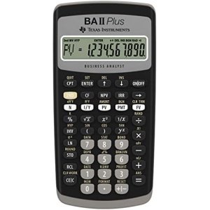 Texas Instruments BA II Plus Financial Calculator, Black Medium