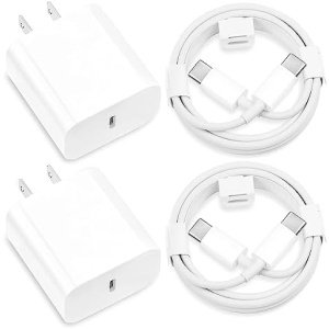 2Pack 20W USB C Charger for iPhone 15/15 Plus/15 Pro/15 Pro Max,PD Wall Charger