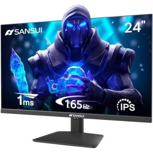 SANSUI 165Hz Gaming Monitor 24 inch, DP x1 HDMI x2 Ports IPS FHD Computer