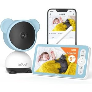 ieGeek 5” Baby Monitor WiFi with Camera and Audio- 1080P Video Baby Monitor