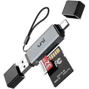 SD Card Reader, uni High-Speed USB C to Micro SD Card Adapter USB 3.0 Dual