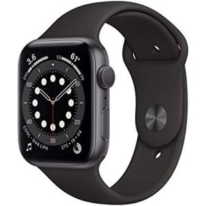 Apple Watch Series 6 (GPS, 44mm) – Space Gray Aluminum Case with Black Sport