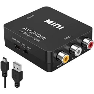 Amtake RCA to HDMI Converter, 1080P RCA Composite CVBS AV to HDMI Video Audio