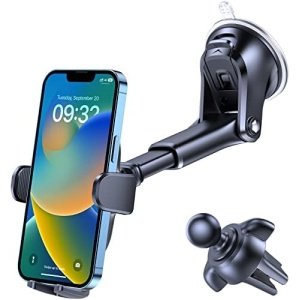 OQTIQ 3-in-1 Suction Cup Phone Holder for Windshield/Dashboard/Air Vent