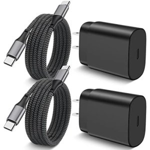 25W USB C Charger for iPhone 15/15 Pro Max, 2 Pack Super Fast Charger Block Type