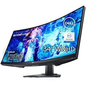 Dell Curved Gaming, 34 Inch Curved Monitor with 144Hz Refresh Rate, WQHD