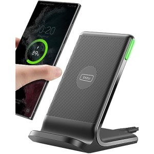 INIU Wireless Charger, 15W Fast Wireless Charging Station with Sleep-Friendly