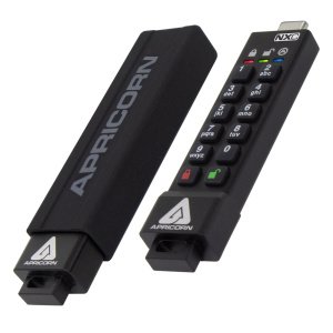 Apricorn 128GB Aegis Secure Key 3 NXC 256-Bit Hardware-Encrypted USB 3.2 Type C Flash Drive